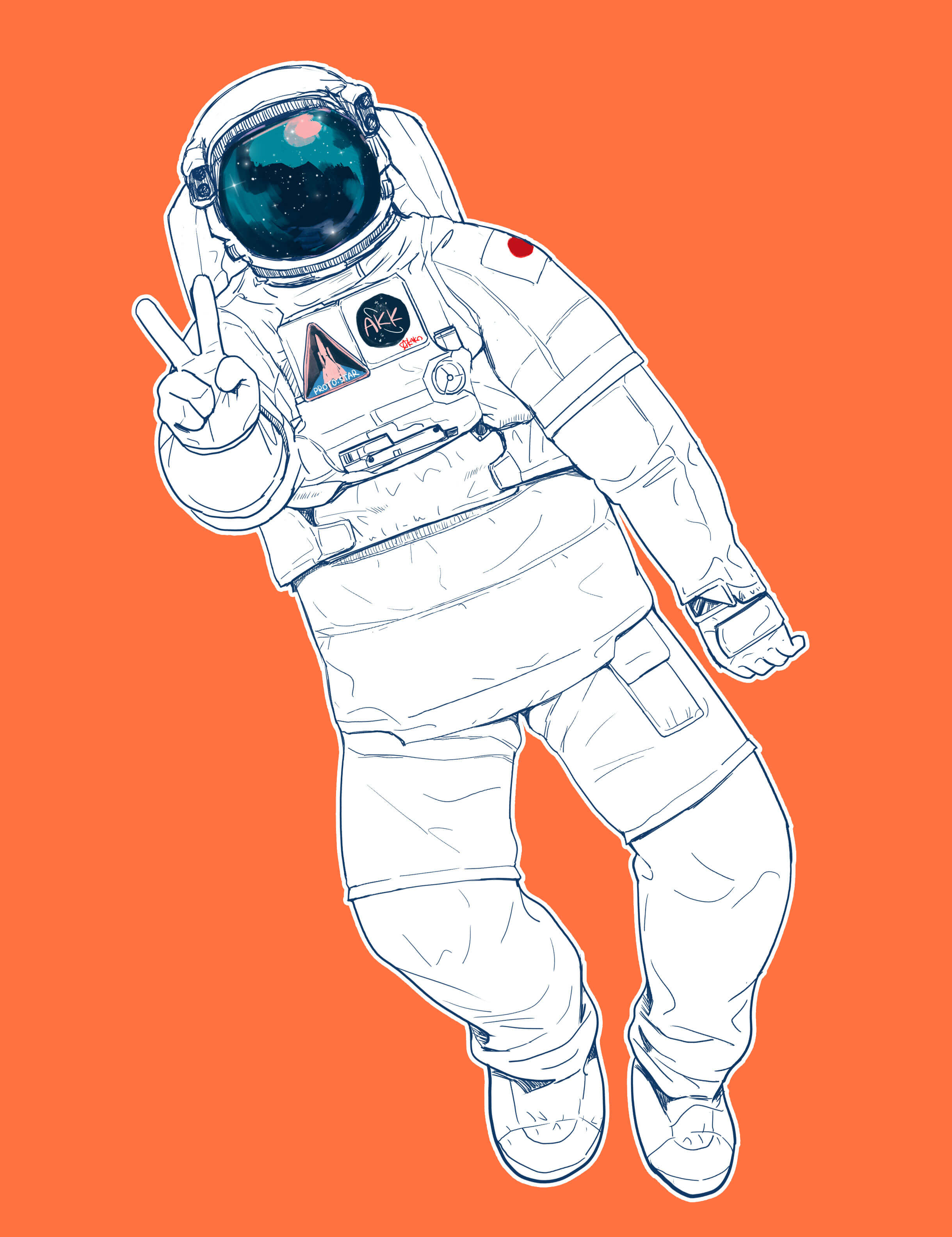 『宇宙の私』　Photoshop