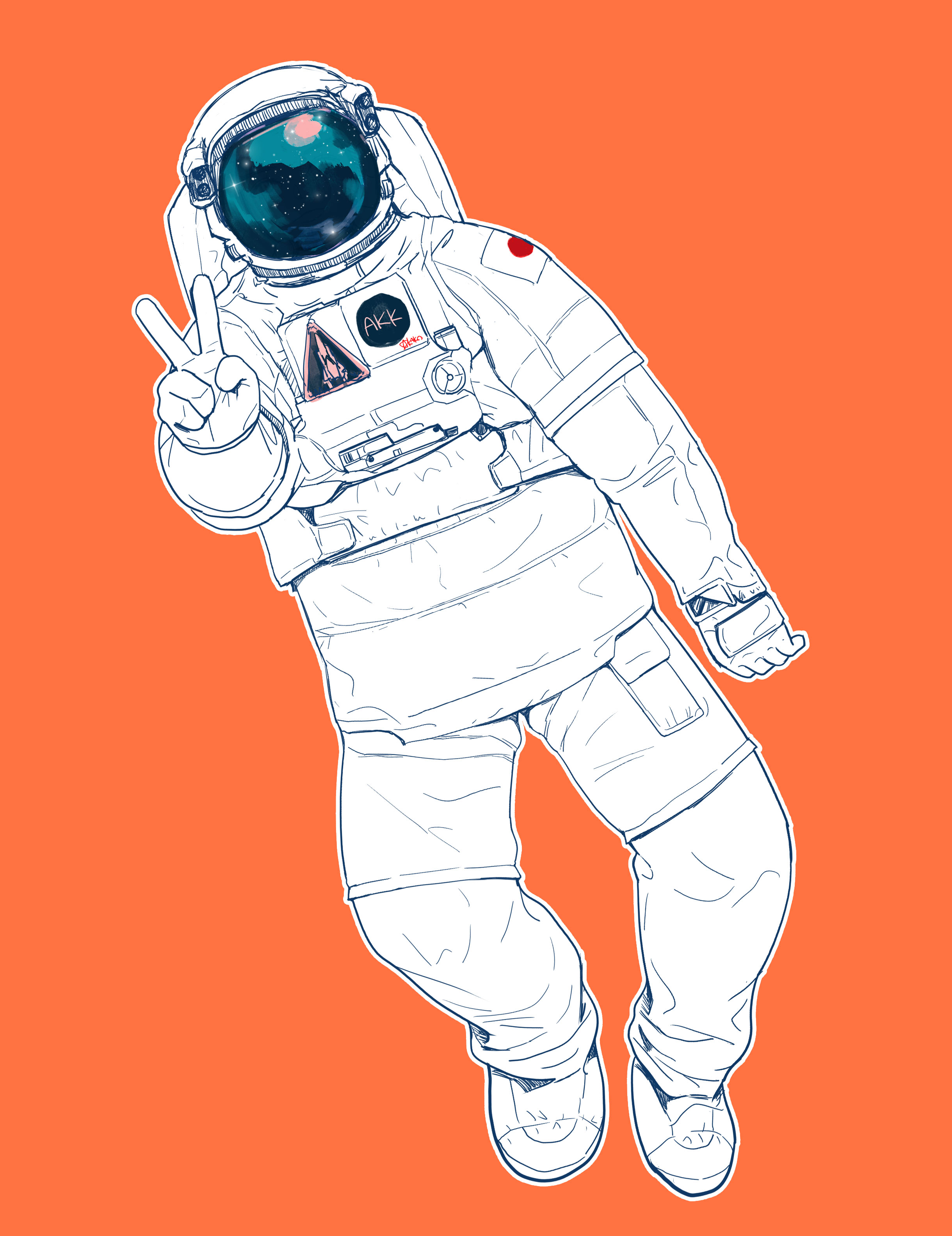 『宇宙の私』　Photoshop
