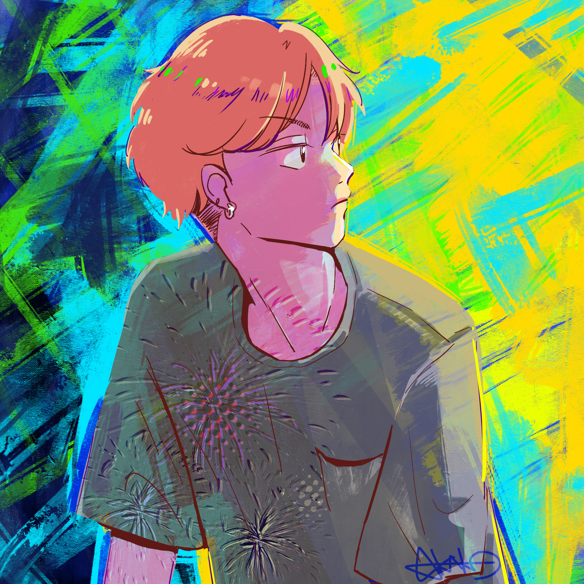 『There go the fireworks.』　Photoshop