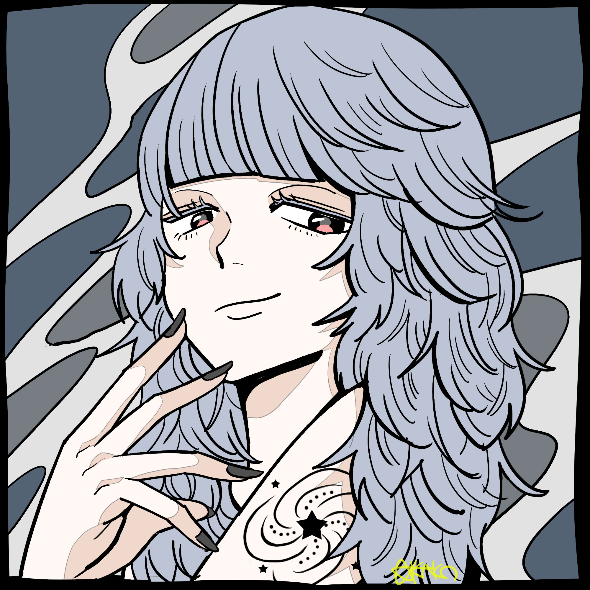 『グレーの女』　Photoshop