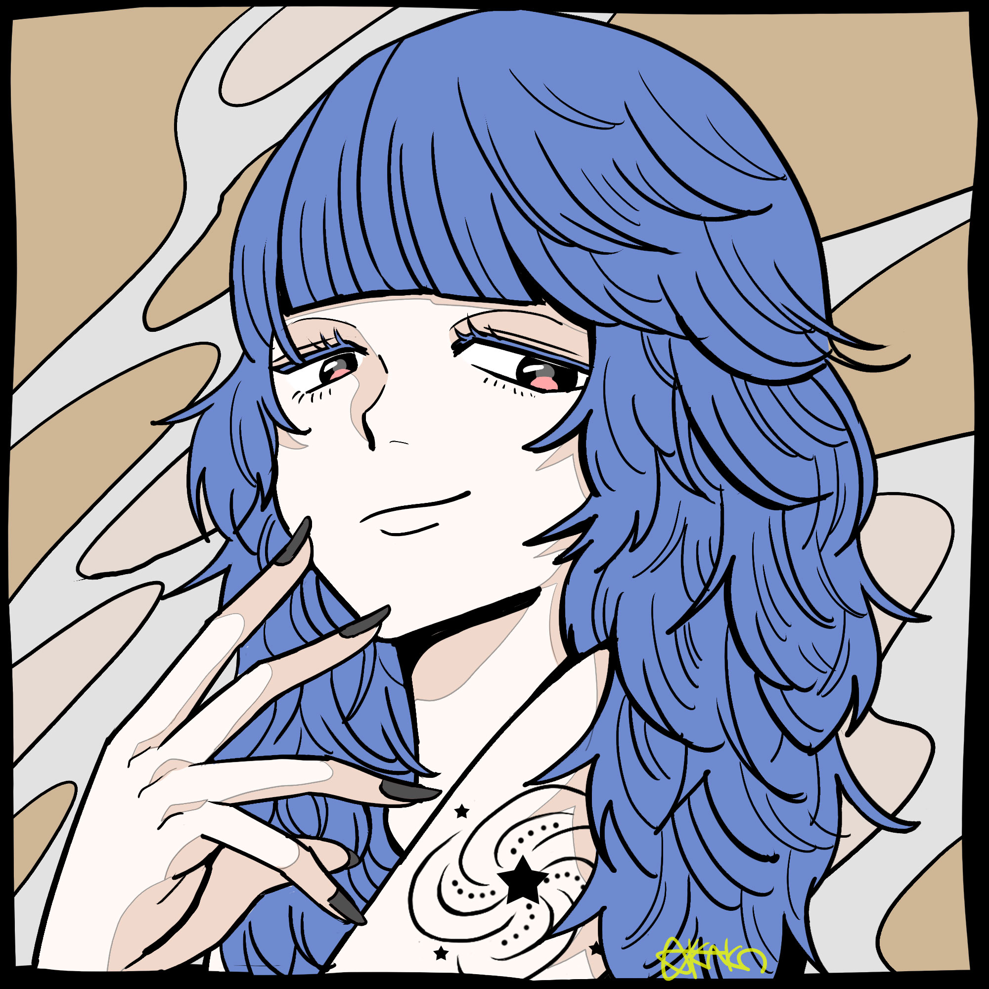 『ブルーの女』　Photoshop