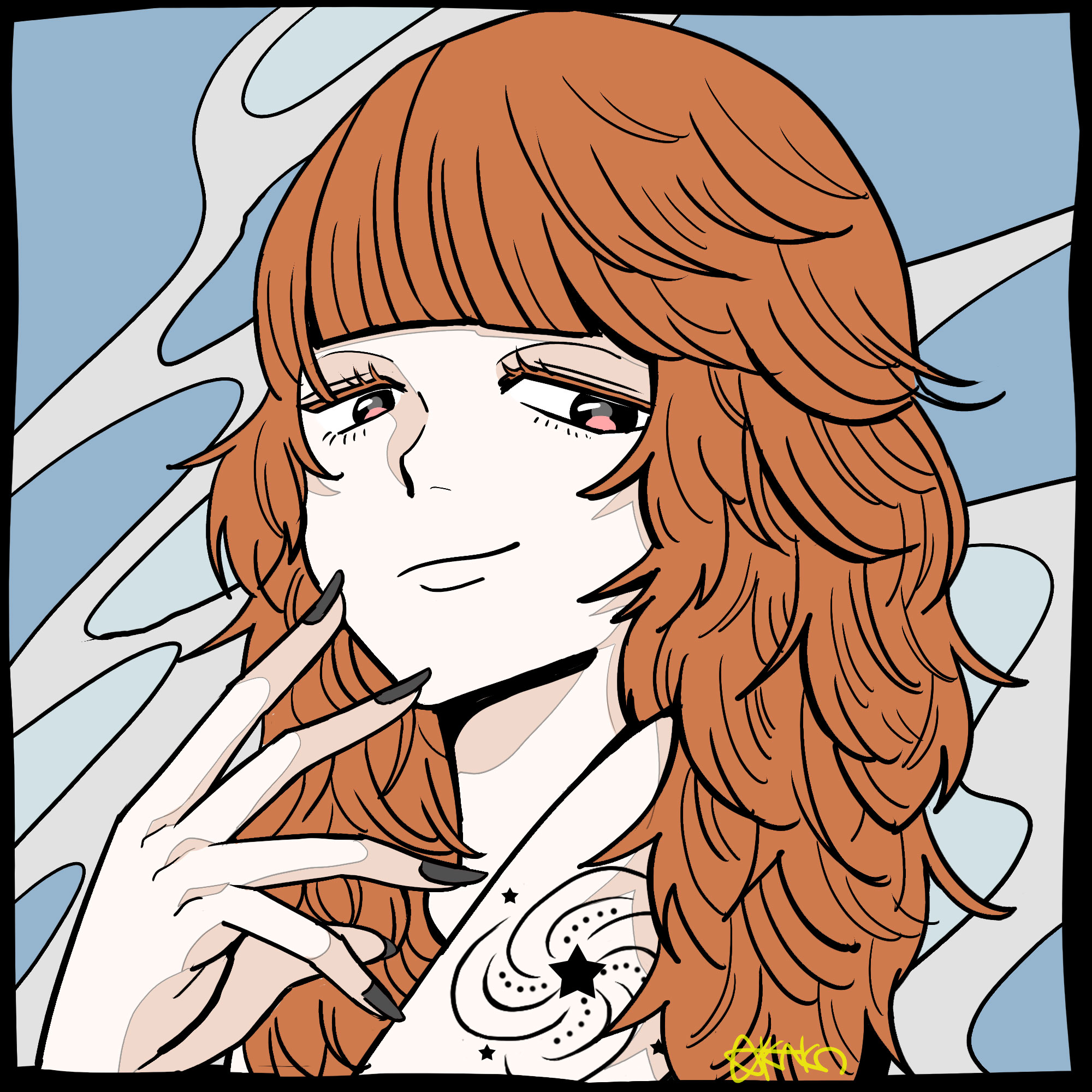 『オレンジの女』　Photoshop