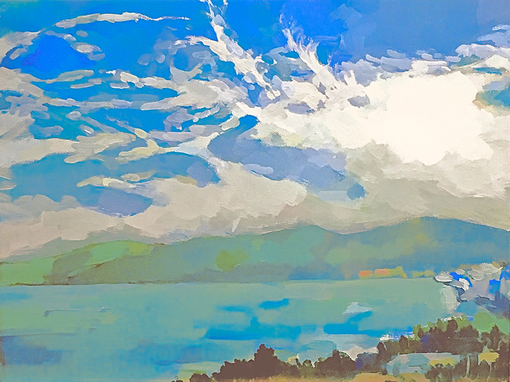 『雲』　アクリル画　キャンバスF8号